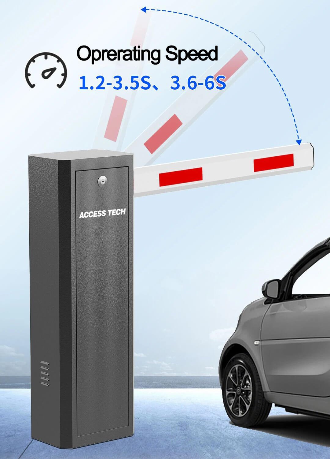 adjustable operating speed of dc brushless barrier gate