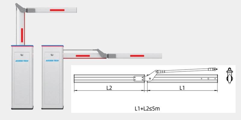 Oval Folding Boom with LED Shape