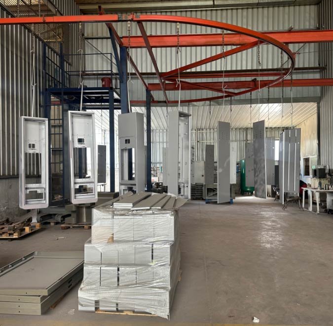 barrier gate cabinet coating line
