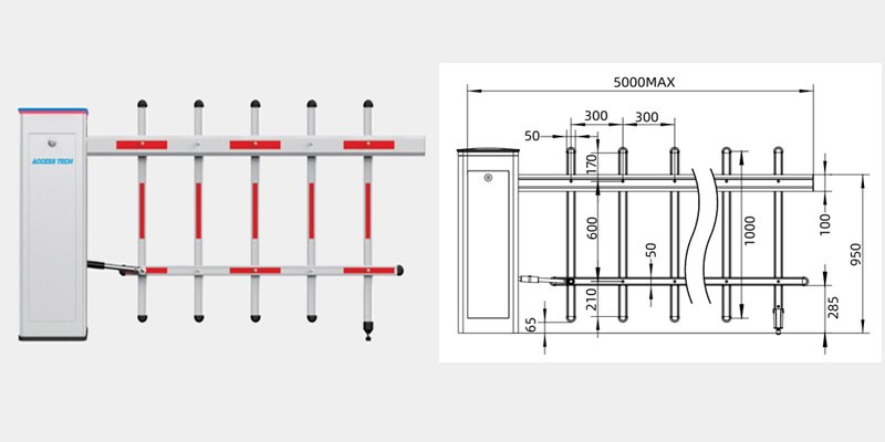 single fence boom shape