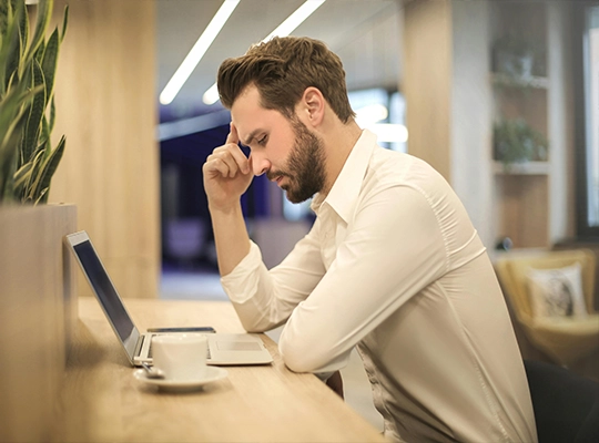 Be troubled by problems