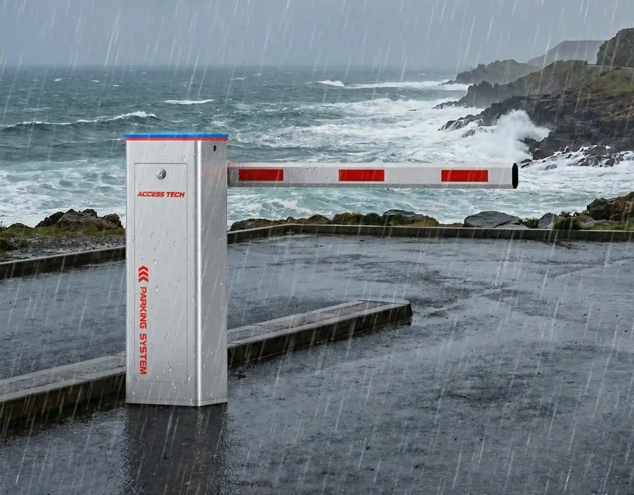 barrier gate in humid area