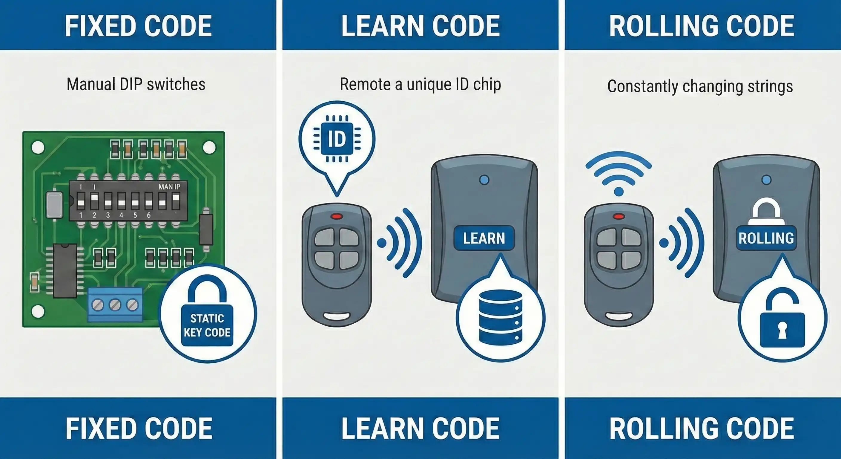barrier gate remotes different rf