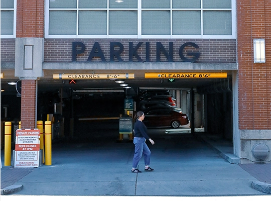 Parking lot installed with management system